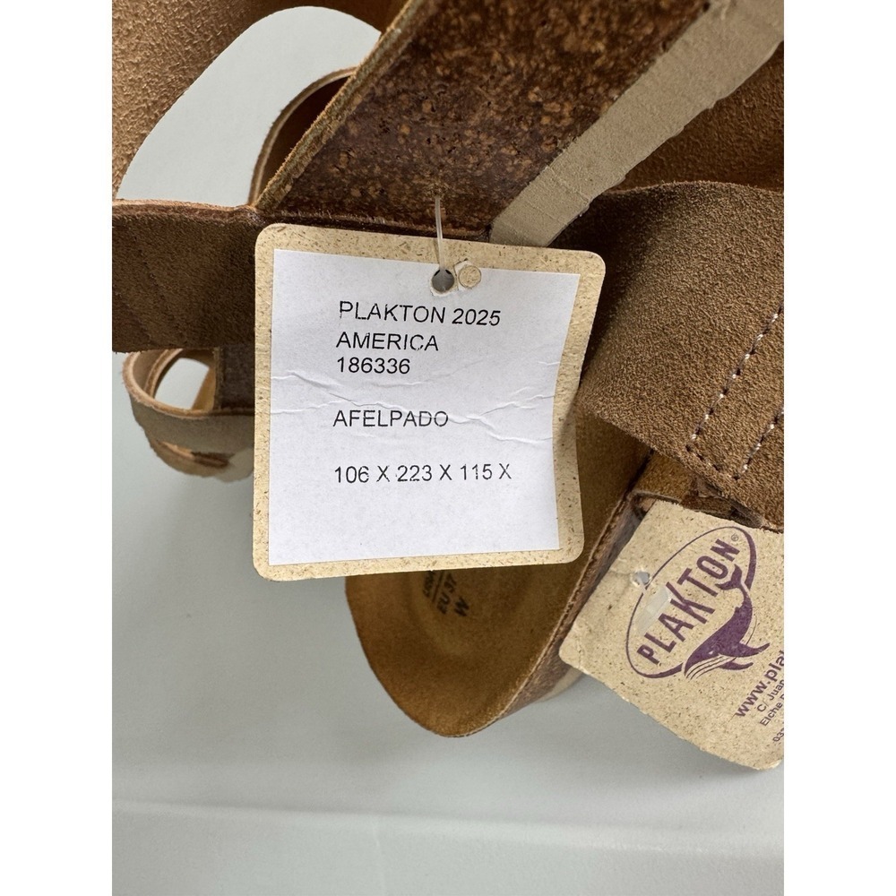 New Plankton AFELPADO Sandals Size 37 / 6.5 USA Beige / Tan 2025 Blair Leather - Picture 4 of 9